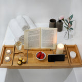 Luxury Bath Caddy With Extending Sides