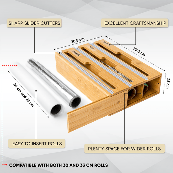 3 In 1 Wrap Dispenser With Cutter